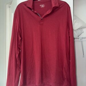 Untuckit Men's Casual Red Button Down Shirt
